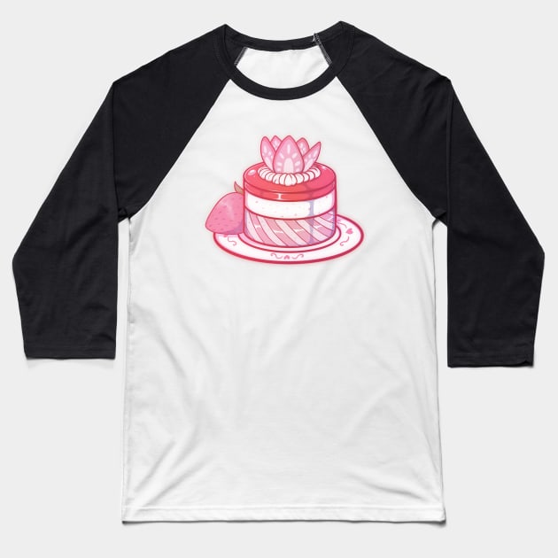 Strawberry dessert with jelly Baseball T-Shirt by Itsacuteart